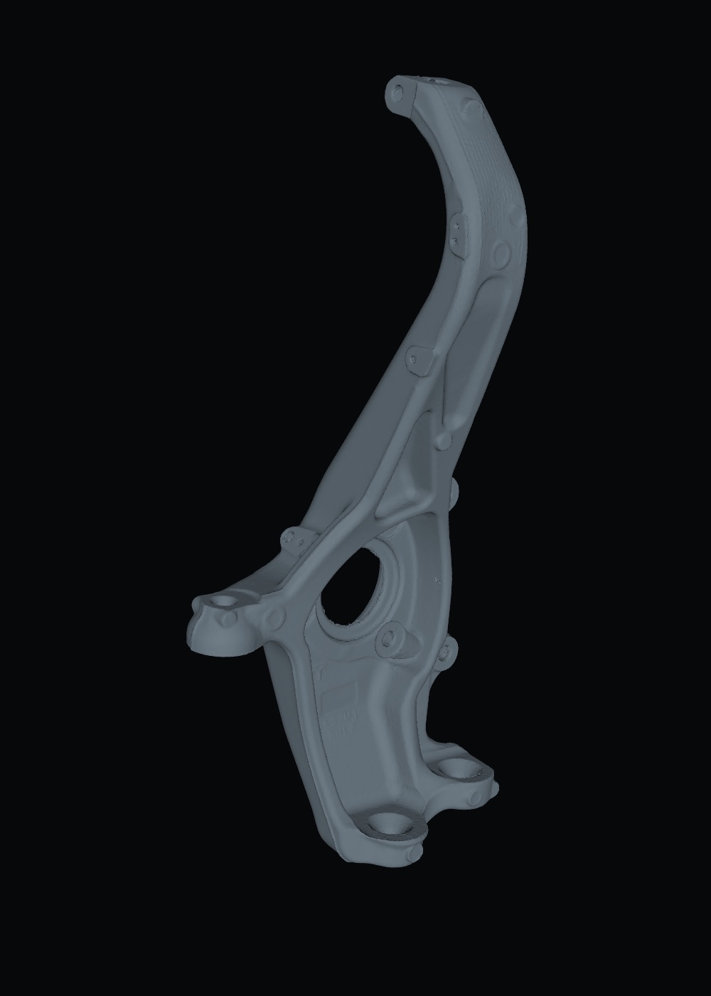 Grey scan mesh of the knuckle