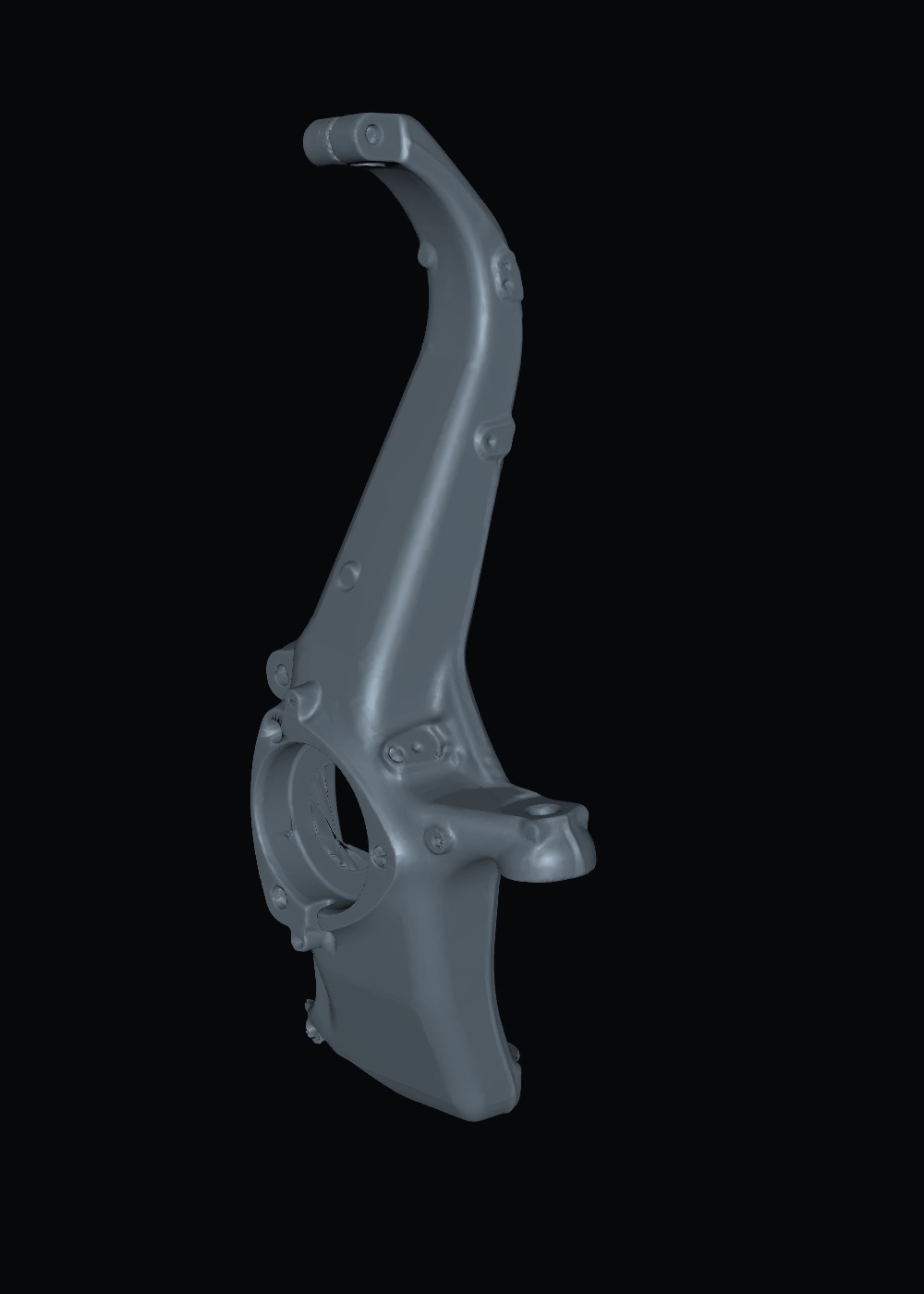 Exact replica of the knuckle as one closed CAD solid